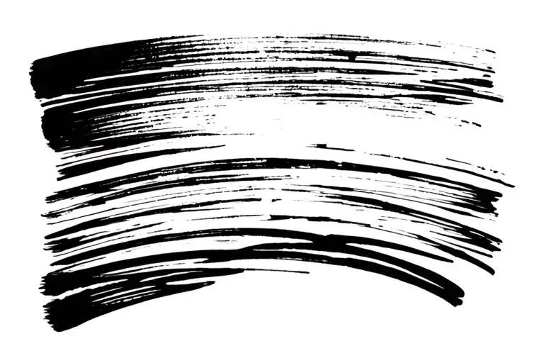 paint brush stroke lines tattoo design idea