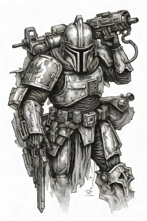 Wrahmmer 40k + star wars tattoo design idea