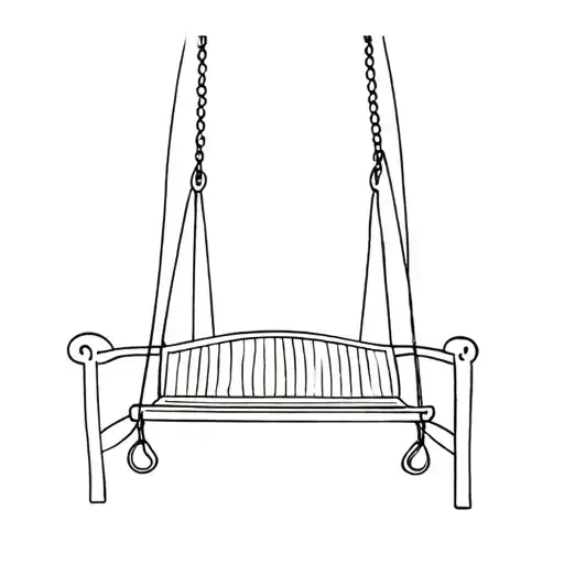 porch swing hanging tattoo design idea