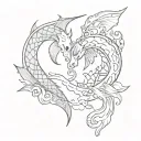 pisces and scorpio couple tattoos for lovers tattoo design idea