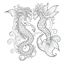 pisces and scorpio couple tattoos for lovers tattoo design idea
