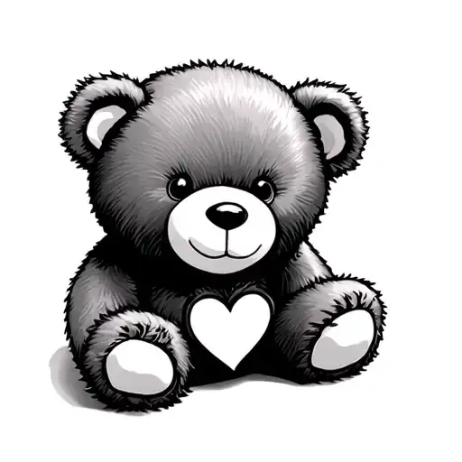 valentines teddy bear tattoo design idea