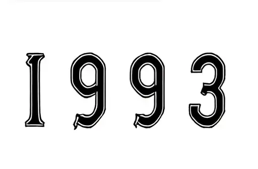 "1993" tattoo design idea