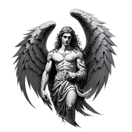 arc angel michael tattoo design idea