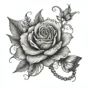 Springs of sage and lavender tied with beads and in the steam love you Everlasting  tattoo design idea