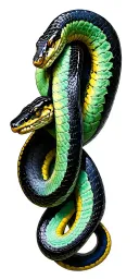mangrove snake, king cobra, eastern indigo snake, green tree python, gaboon viper tattoo design idea