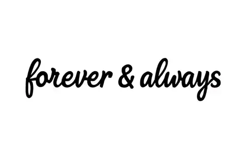 "tkt forever & always" tattoo design idea