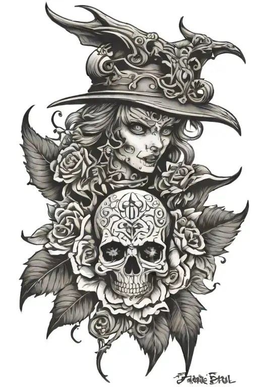 fear no evil tattoo design idea