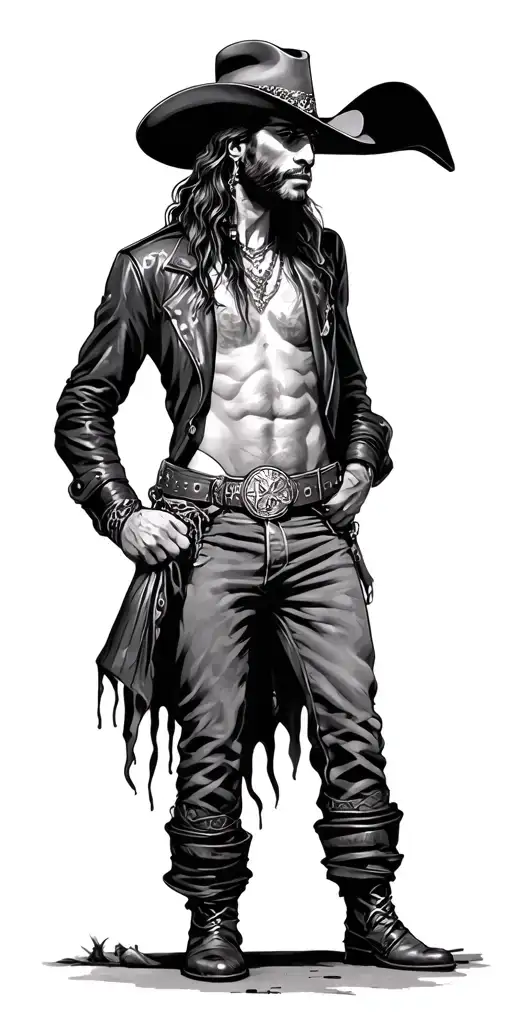 western tattoo design idea