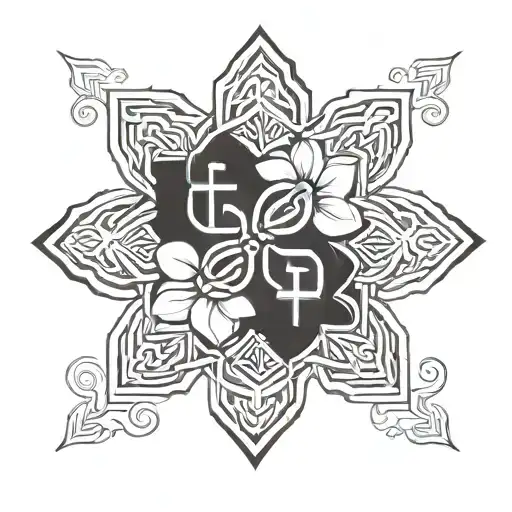 gratitude symbol, an endless knot representing connectedness, a lotus flower, three dots tattoo design idea