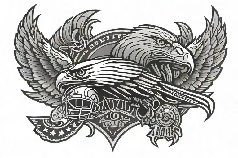 philadelphia eagles tattoo design idea