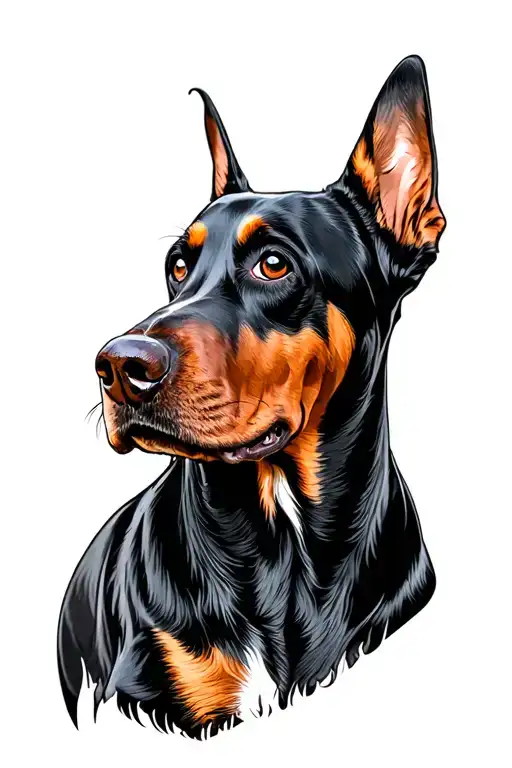 black and tan coonhound tattoo design idea