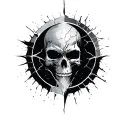Darkside broken circle tattoo design idea