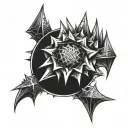 goth spikes tattoo without shape  tattoo design idea