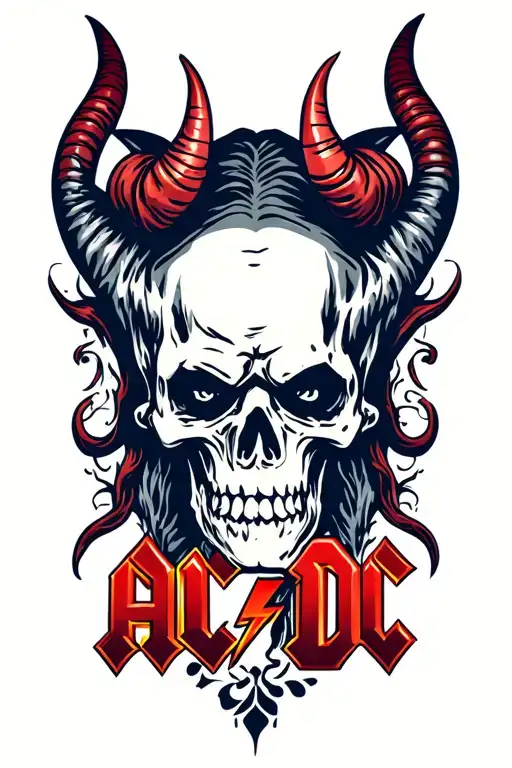ACDC Devil horns tattoo design idea