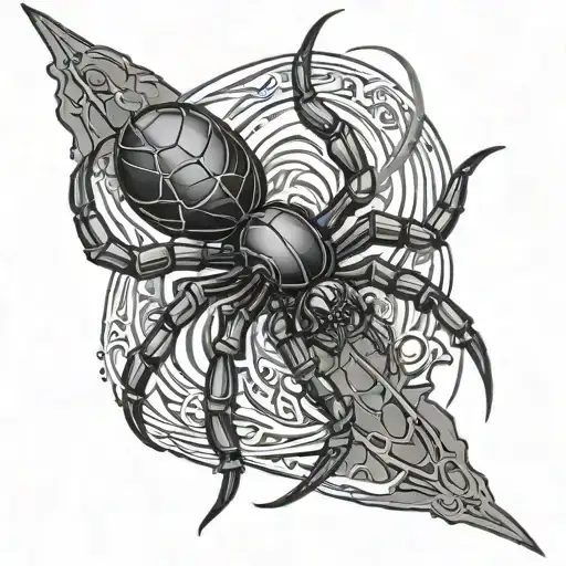 Black widow spiders hand tatto design tattoo design idea