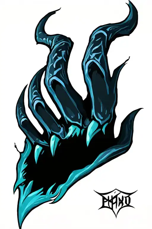 claw marks tearing tattoo design idea