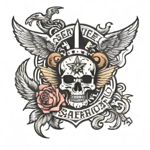 service and sacrifice tattoo design idea