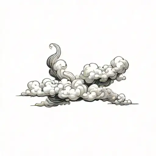 Filler Clouds and Smoke tattoo design idea