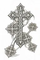 three crosses tattoo design idea