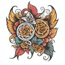 double BS overlapping tattoo design idea