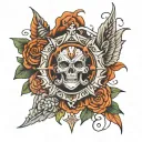 double BS overlapping tattoo design idea