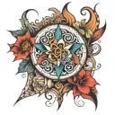 double BS overlapping tattoo design idea