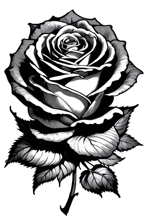 999 with a rose underneath tattoo design idea