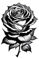 999 with a rose underneath tattoo design idea