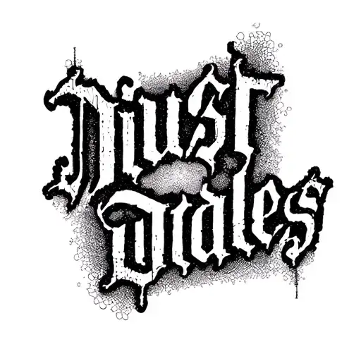 just a text "nitedales"  gangster like prison tattoo tattoo design idea