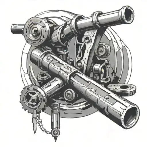Machinist tools forming tattoo design idea
