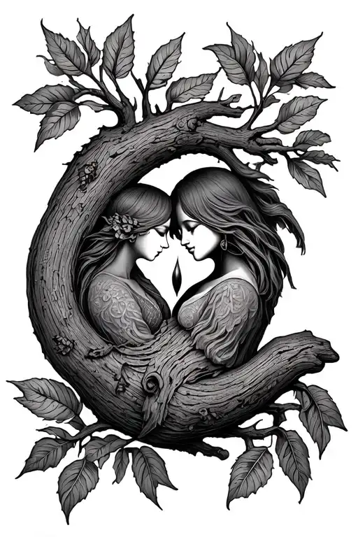 treaty oak revival, loved ones tattoo design idea