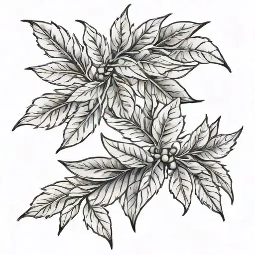 bay leaf wreath tattoo design idea
