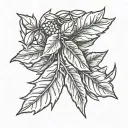 bay leaf wreath tattoo design idea