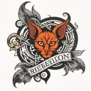 a symbol of rebellion logo tattoo design idea