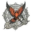 a symbol of rebellion logo tattoo design idea