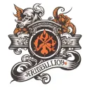 a symbol of rebellion logo tattoo design idea