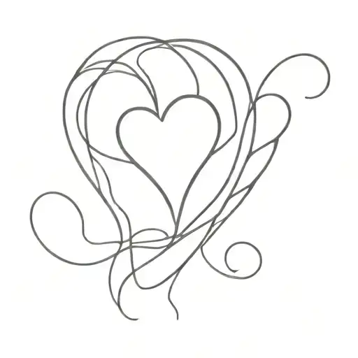 J with an heart tattoo design idea