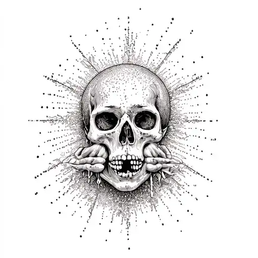 This room is where the death enjoys the life tattoo design idea