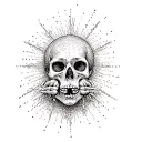 This room is where the death enjoys the life tattoo design idea