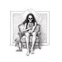 This room is where the death enjoys the life tattoo design idea