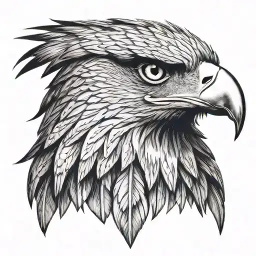 Philippine eagle front face tattoo tattoo design idea