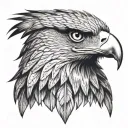 Philippine eagle front face tattoo tattoo design idea