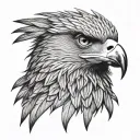 Philippine eagle front face tattoo tattoo design idea