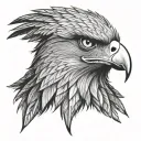 Philippine eagle front face tattoo tattoo design idea