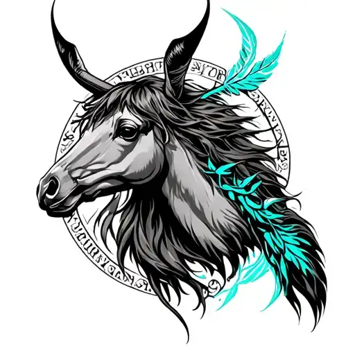 Sagittarius personality, New York City, turquoise tattoo design idea