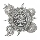 karma symbol tattoo design idea