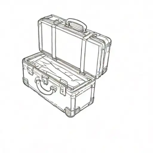 suitcase tattoo design idea