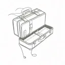 suitcase tattoo design idea