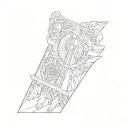 Saint Benedict Medal box tattoo design idea